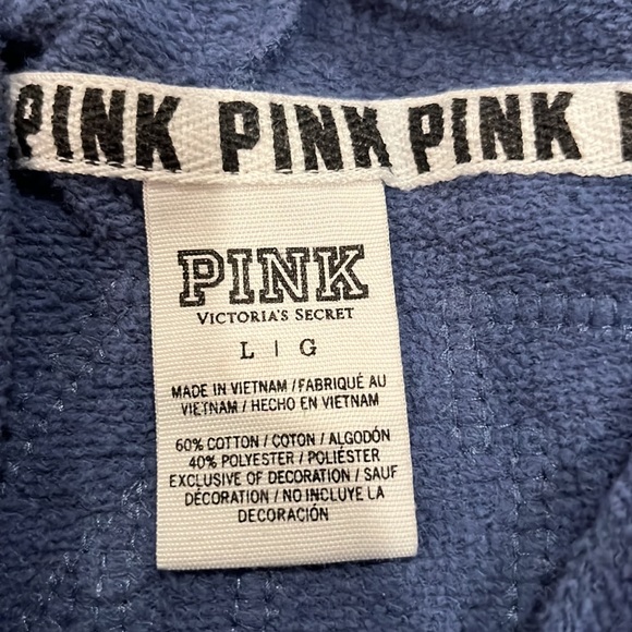 PINK Victoria's Secret Blue Relaxed Hoodie Sweatshirt - Picture 3 of 6